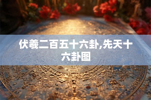 伏羲二百五十六卦,先天十六卦图