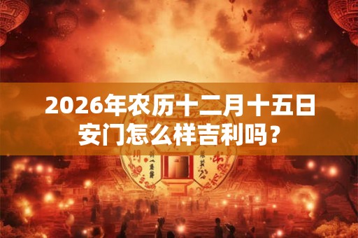 2026年农历十二月十五日安门怎么样吉利吗？