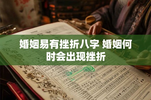 婚姻易有挫折八字 婚姻何时会出现挫折