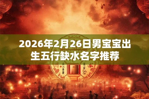 2026年2月26日男宝宝出生五行缺水名字推荐