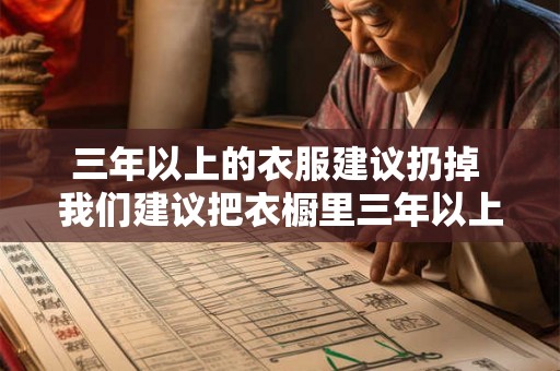 三年以上的衣服建议扔掉 我们建议把衣橱里三年以上的衣服扔掉吗