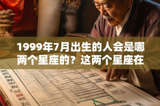 1999年7月出生的人会是哪两个星座的？这两个星座在一起好吗？