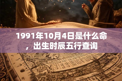 1991年10月4日是什么命，出生时辰五行查询
