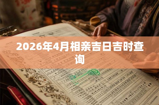 2026年4月相亲吉日吉时查询 2026年4月相亲吉日吉时查询