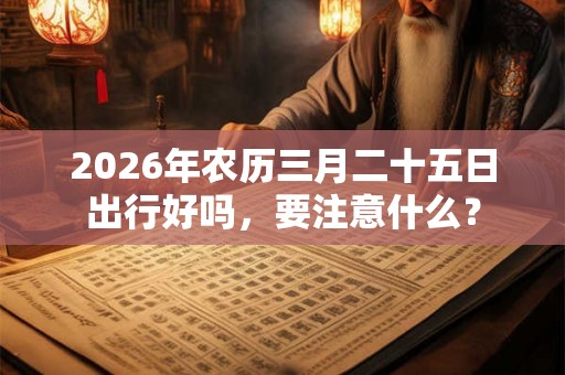 2026年农历三月二十五日出行好吗,要注意什么? 2026年农历三月二十五日出行好吗,要注意什么?