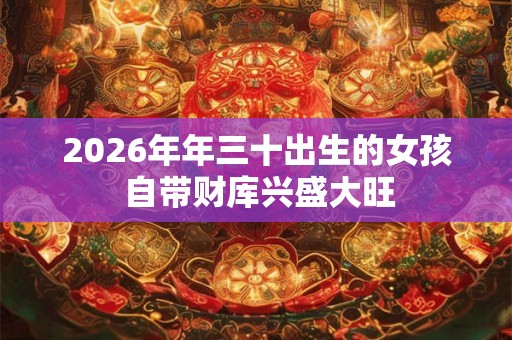 2026年年三十出生的女孩 自带财库兴盛大旺