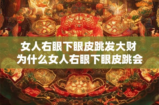 女人右眼下眼皮跳发大财 为什么女人右眼下眼皮跳会带来好运发大财