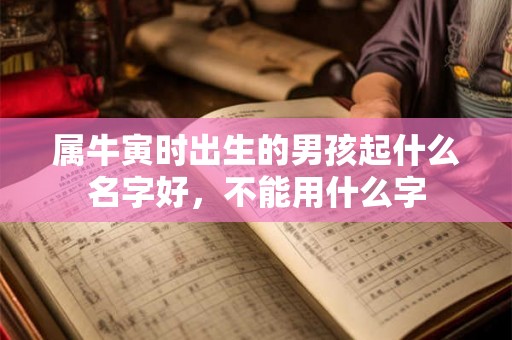 属牛寅时出生的男孩起什么名字好，不能用什么字