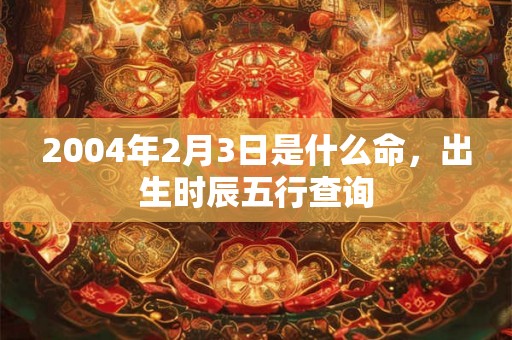 2004年2月3日是什么命,出生时辰五行查询 2004年2月3日是什么命,出生时辰五行查询