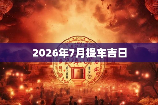 2026年7月提车吉日