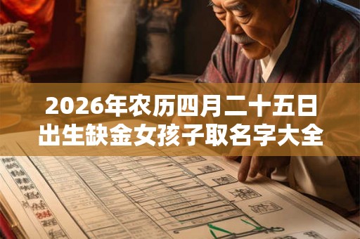 2026年农历四月二十五日出生缺金女孩子取名字大全 2026年农历四月二十五日出生缺金女孩子取名字大全