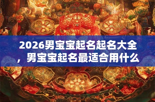 2026男宝宝起名起名大全，男宝宝起名最适合用什么字？