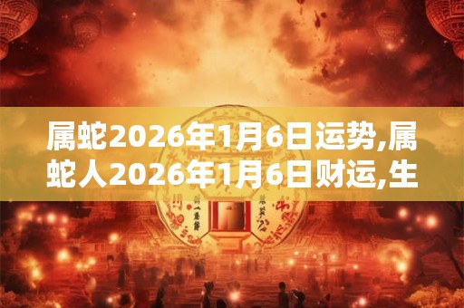 属蛇2026年1月6日运势,属蛇人2026年1月6日财运,生肖蛇2026年1月6日运势 属蛇2026年1月6日运势,属蛇人2026年1月6日财运,生肖蛇2026年1月6日运势