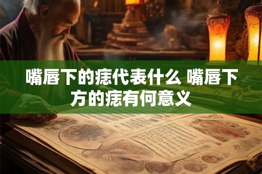 嘴唇下的痣代表什么 嘴唇下方的痣有何意义