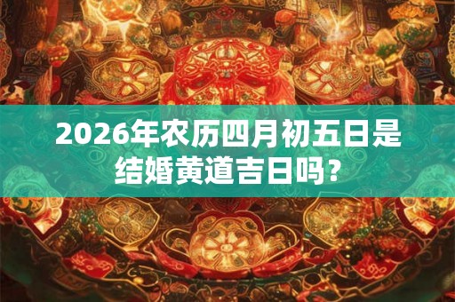 2026年农历四月初五日是结婚黄道吉日吗？
