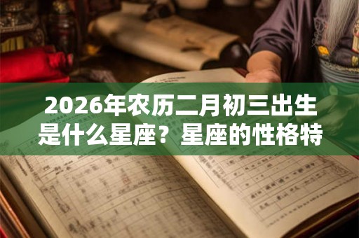 2026年农历二月初三出生是什么星座?星座的性格特点 2026年农历二月初三出生是什么星座?星座的性格特点