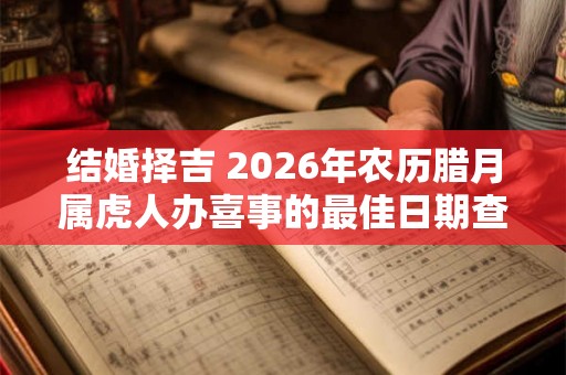 结婚择吉 2026年农历腊月属虎人办喜事的最佳日期查询