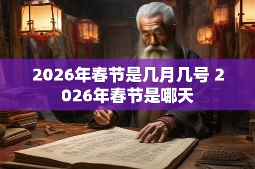 2026年春节是几月几号 2026年春节是哪天