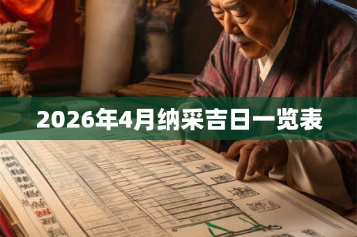 2026年4月纳采吉日一览表