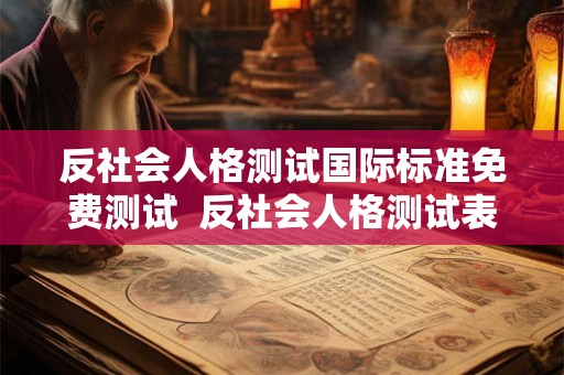 反社会人格测试国际标准免费测试  反社会人格测试表