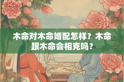 木命对木命婚配怎样？木命跟木命会相克吗？