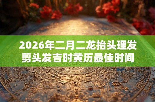 2026年二月二龙抬头理发剪头发吉时黄历最佳时间
