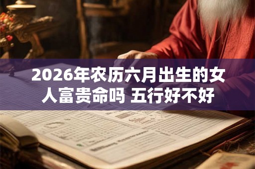 2026年农历六月出生的女人富贵命吗 五行好不好