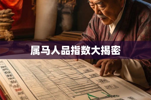 属马人品指数大揭密