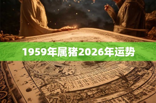 1959年属猪2026年运势 1959年属猪2026年运势
