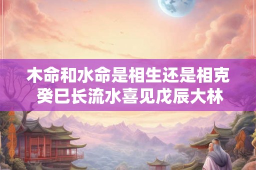 木命和水命是相生还是相克 癸巳长流水喜见戊辰大林木