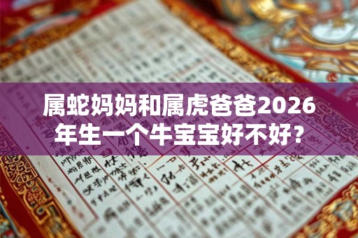 属蛇妈妈和属虎爸爸2026年生一个牛宝宝好不好？