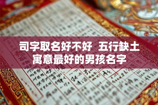 司字取名好不好  五行缺土寓意最好的男孩名字