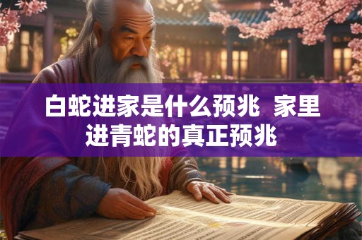 白蛇进家是什么预兆 家里进青蛇的真正预兆 白蛇进家是什么预兆 家里进青蛇的真正预兆