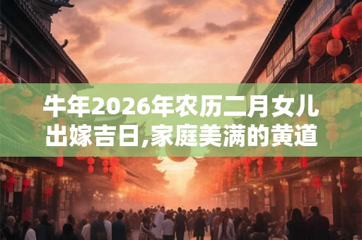 牛年2026年农历二月女儿出嫁吉日,家庭美满的黄道日子
