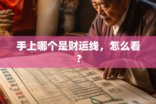 手上哪个是财运线，怎么看？