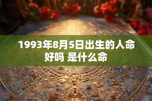 1993年8月5日出生的人命好吗 是什么命