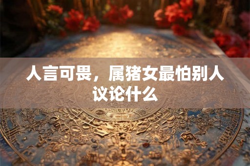 人言可畏,属猪女最怕别人议论什么 人言可畏,属猪女最怕别人议论什么