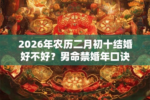 2026年农历二月初十结婚好不好？男命禁婚年口诀