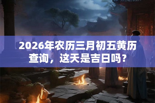 2026年农历三月初五黄历查询,这天是吉日吗? 2026年农历三月初五黄历查询,这天是吉日吗?