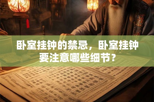 卧室挂钟的禁忌，卧室挂钟要注意哪些细节？