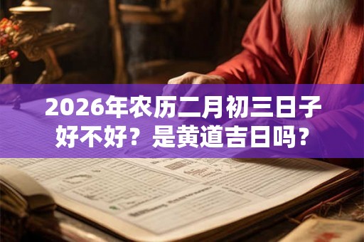 2026年农历二月初三日子好不好？是黄道吉日吗？