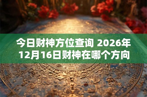 今日财神方位查询 2026年12月16日财神在哪个方向