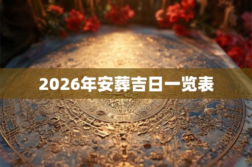 2026年安葬吉日一览表