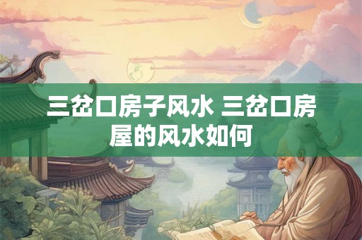 三岔口房子风水 三岔口房屋的风水如何