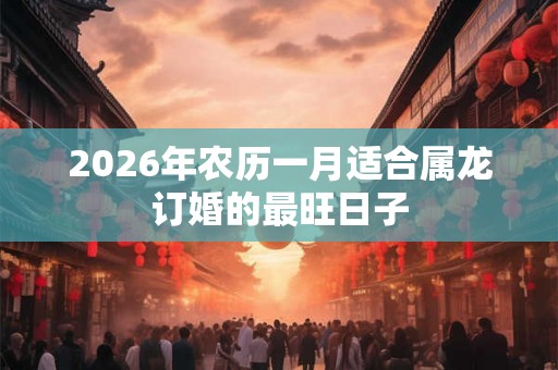 2026年农历一月适合属龙订婚的最旺日子 2026年农历一月适合属龙订婚的最旺日子