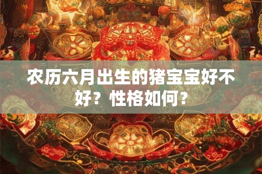 农历六月出生的猪宝宝好不好？性格如何？