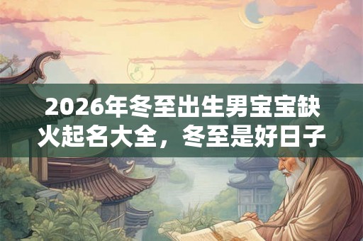 2026年冬至出生男宝宝缺火起名大全，冬至是好日子吗？
