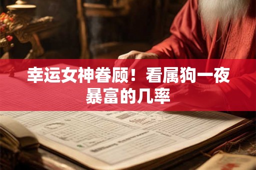 幸运女神眷顾！看属狗一夜暴富的几率