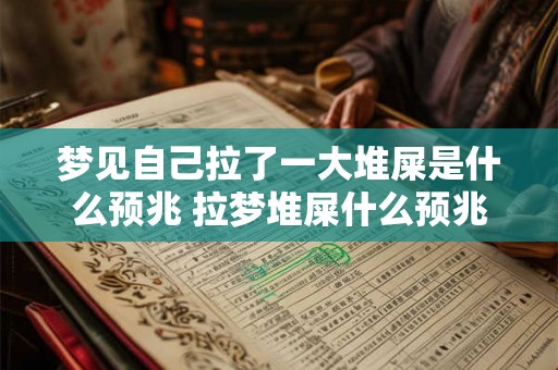 梦见自己拉了一大堆屎是什么预兆 拉梦堆屎什么预兆 梦见自己拉了一大堆屎是什么预兆 拉梦堆屎什么预兆