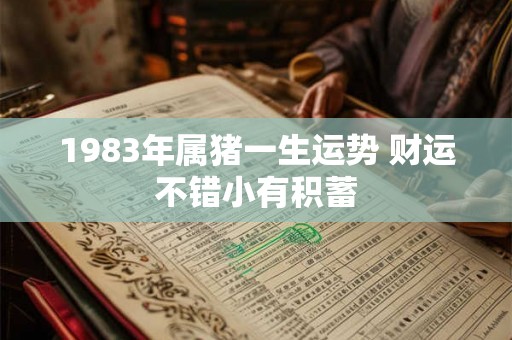 1983年属猪一生运势 财运不错小有积蓄